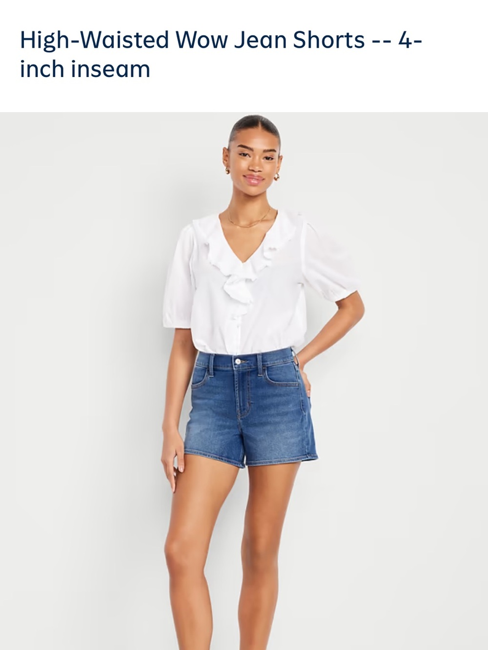 Old Navy Light Blue Denim High-Rise Jean Shorts